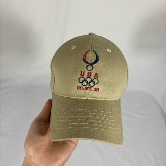 Tan Beijing 2008 Olympics US Team Baseball Cap - Picture 1 of 5